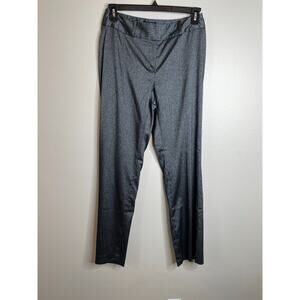 AK Anne Klein Stretch Wide Waistband Dress Pants Size 6 Black Career Straight